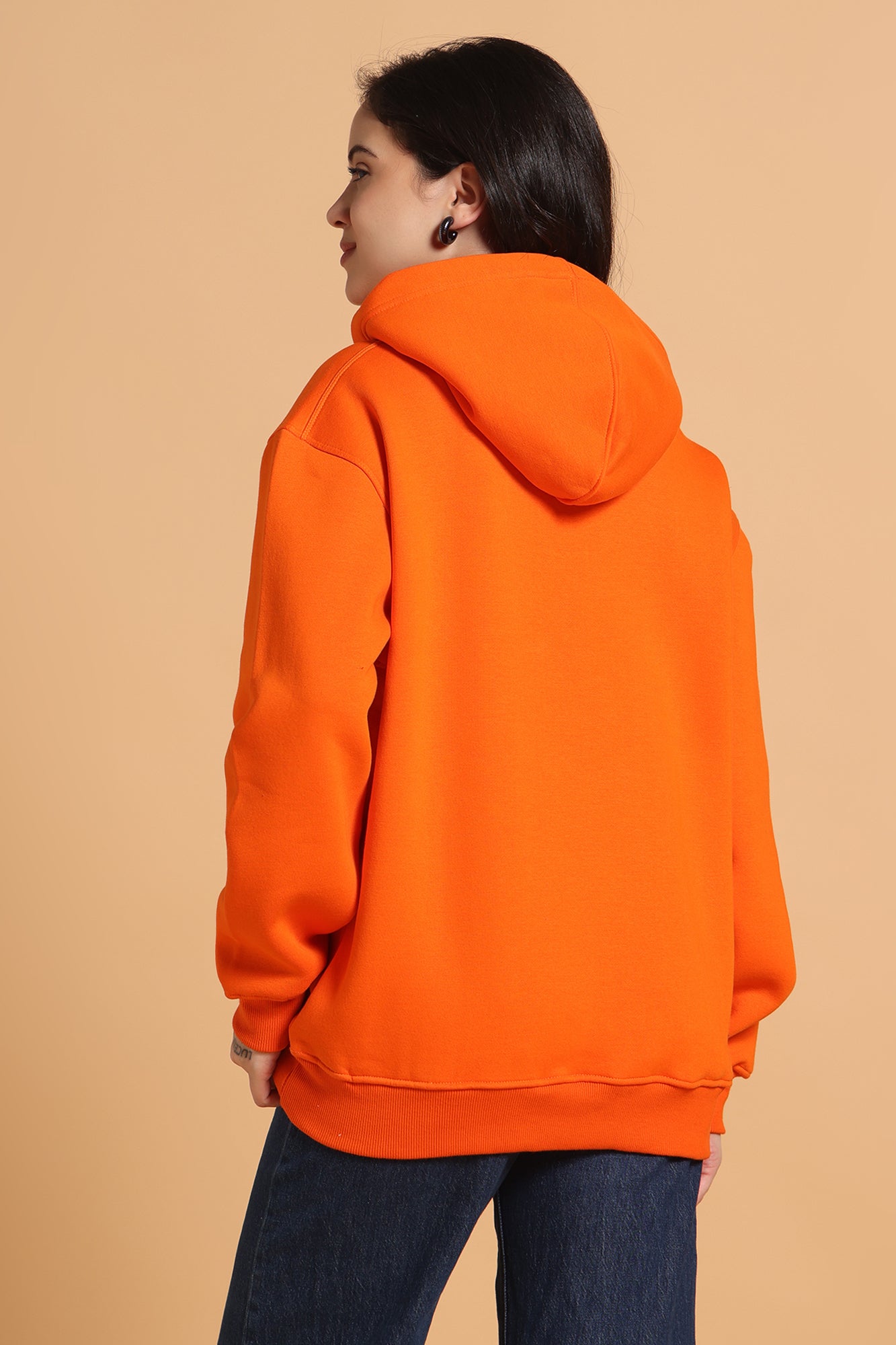 Women’s Oversized Premium Hoodie – Bright Orange