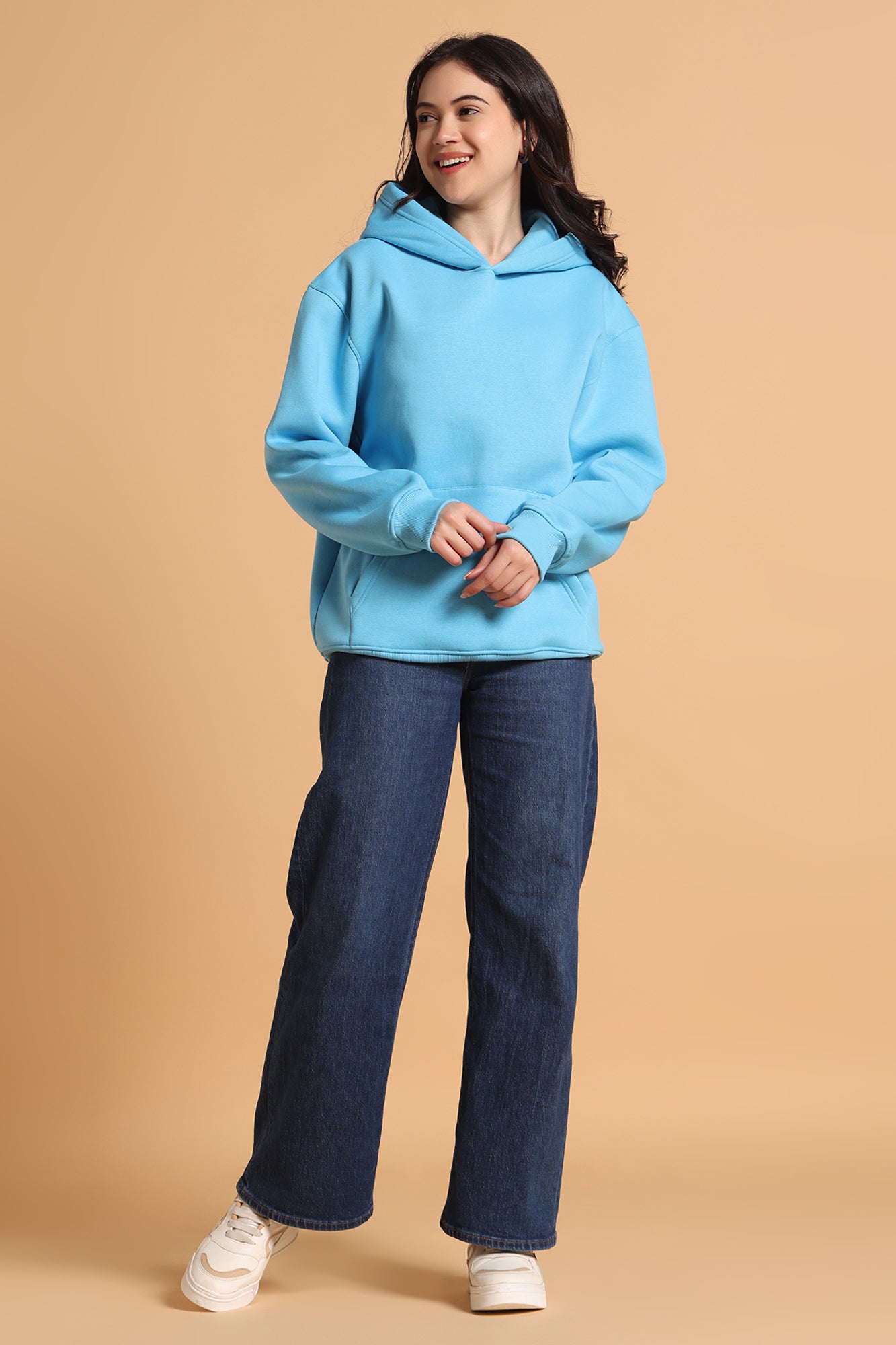 Women’s Oversized Premium Hoodie – Sky Blue