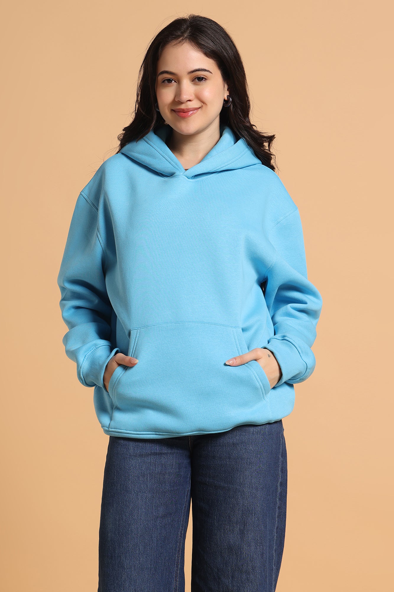 Women’s Oversized Premium Hoodie – Sky Blue