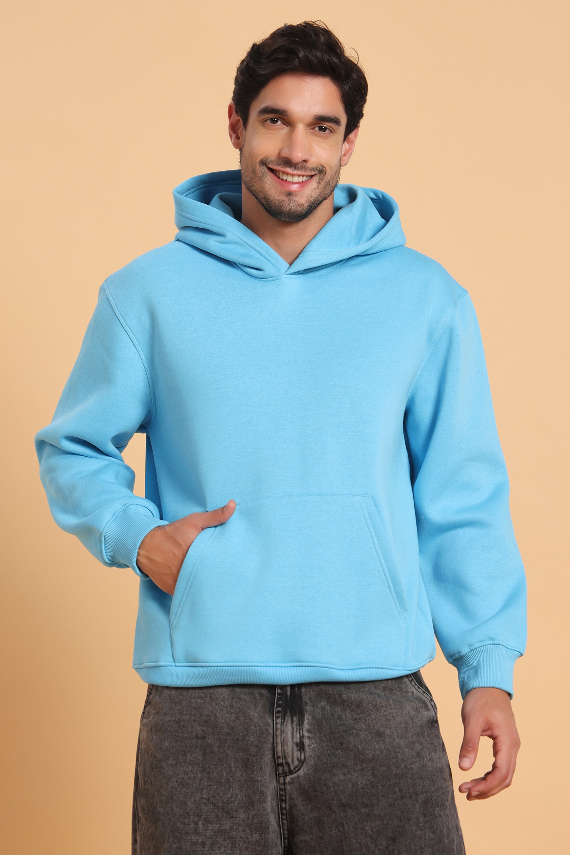 Men’s Oversized Premium Hoodie – Sky Blue