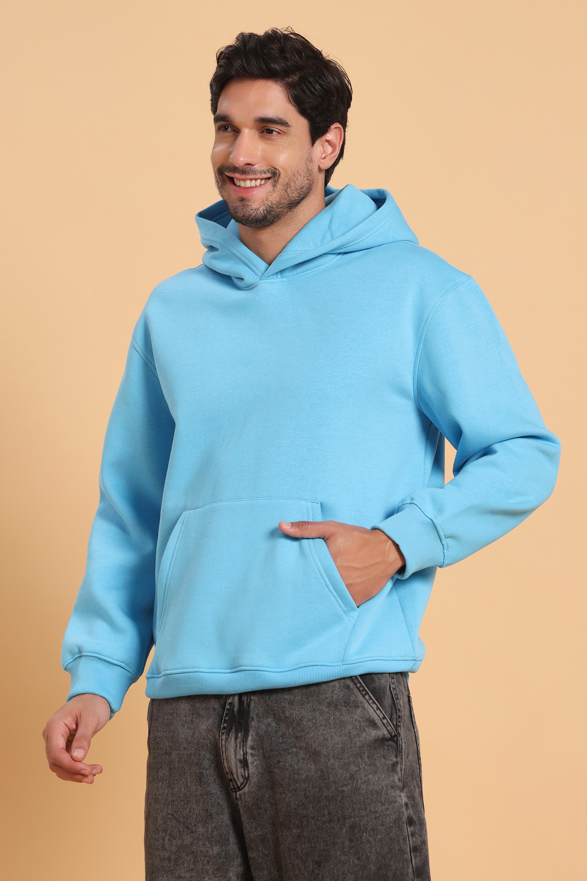 Men’s Oversized Premium Hoodie – Sky Blue