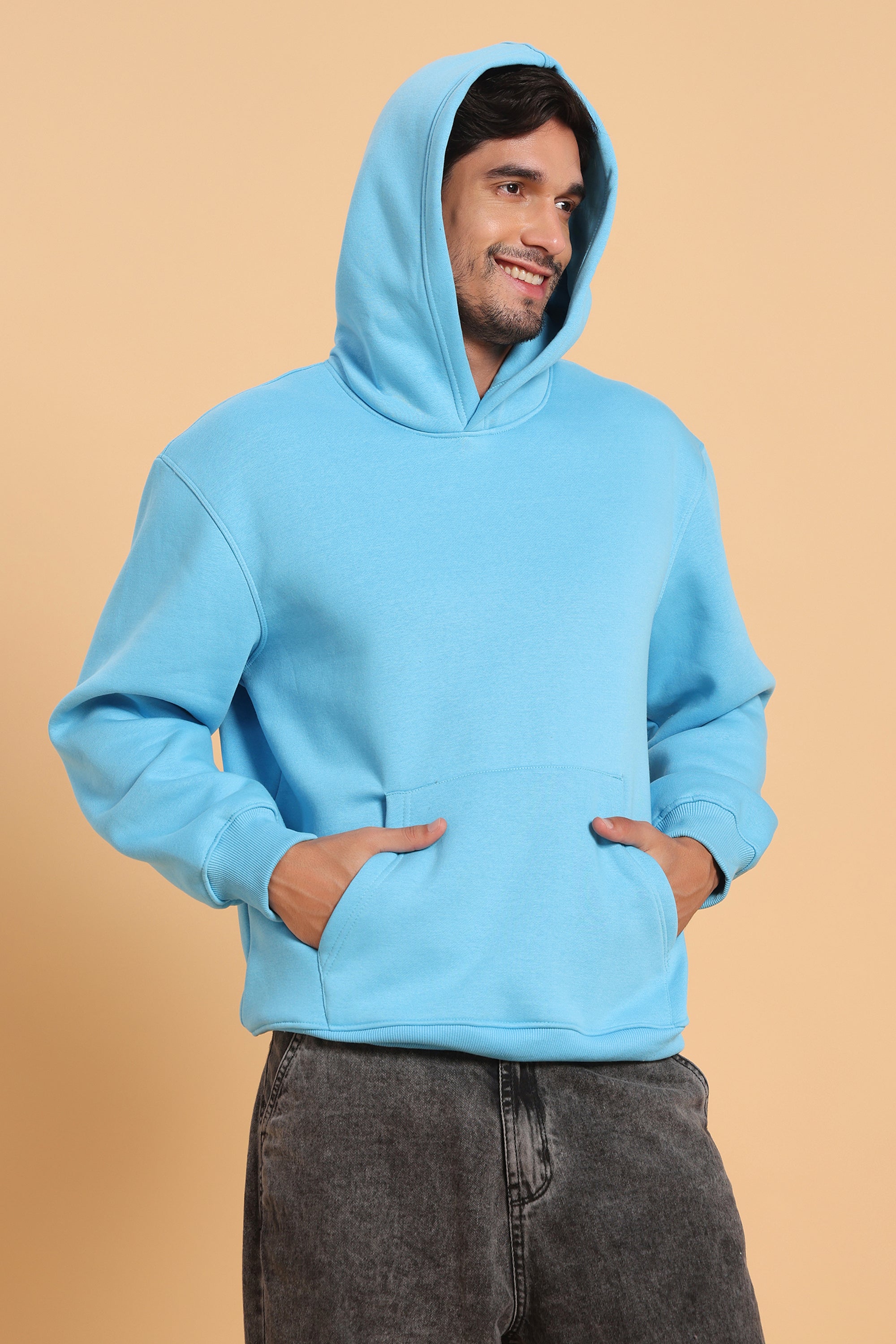 Men’s Oversized Premium Hoodie – Sky Blue