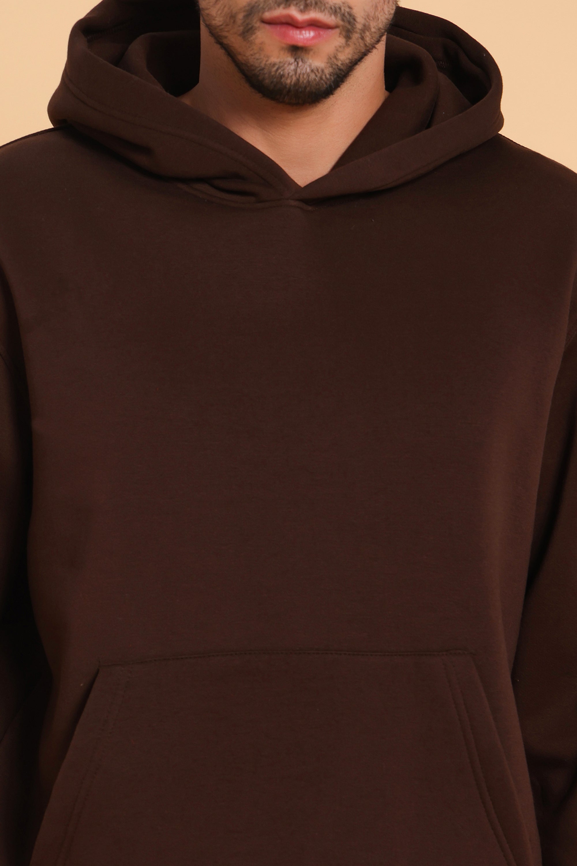 Men’s Oversized Premium Hoodie – Chocolate Brown