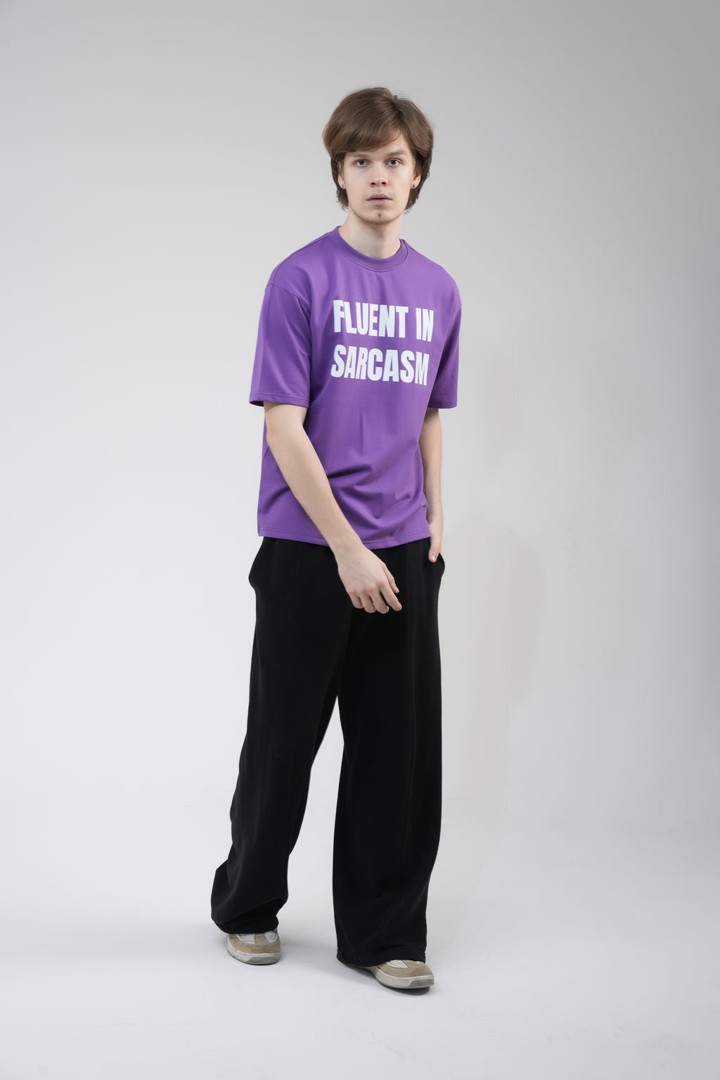 Purple – “FLUENT IN SARCASM”