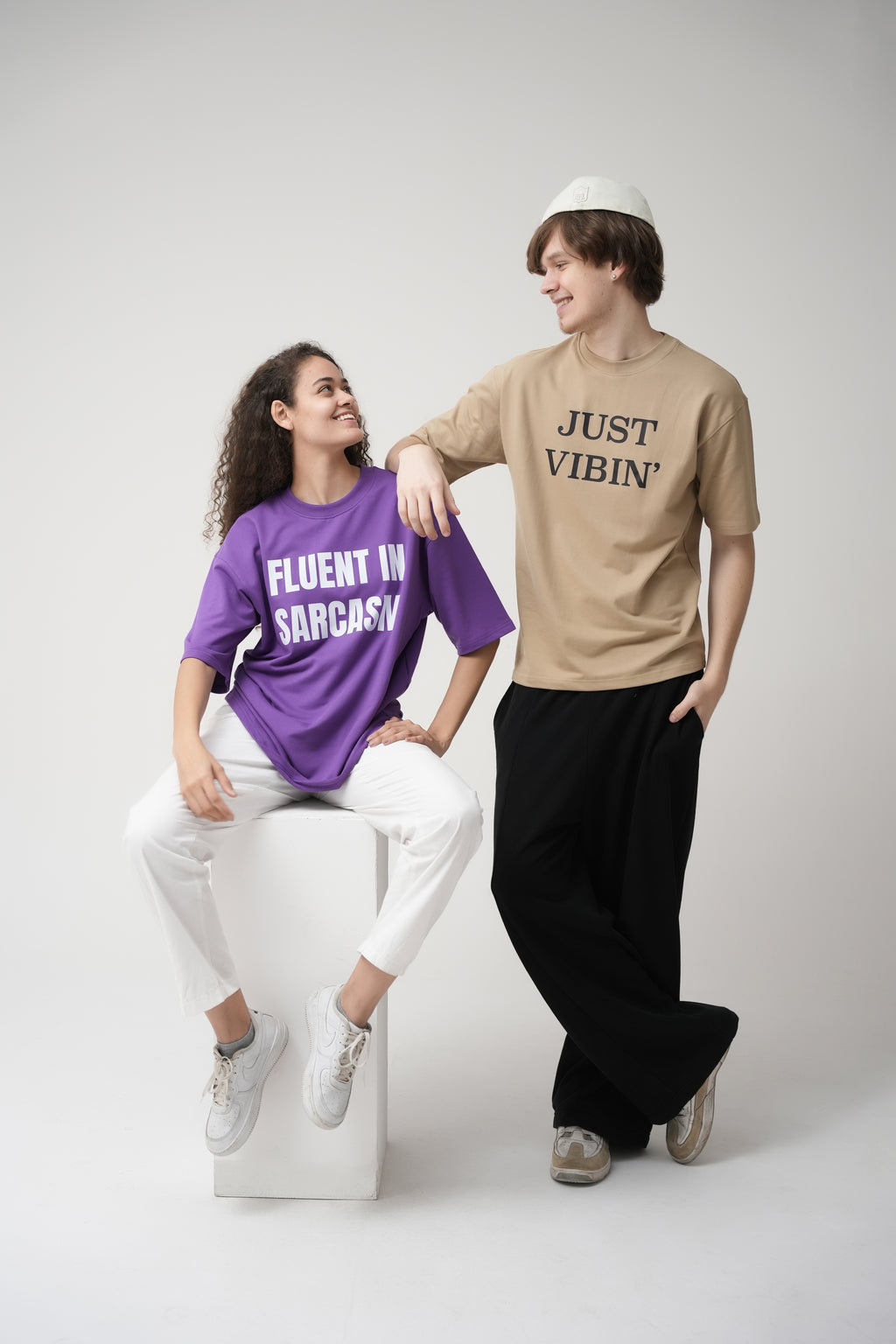Unisex Crew Neck Oversized T-Shirt Size