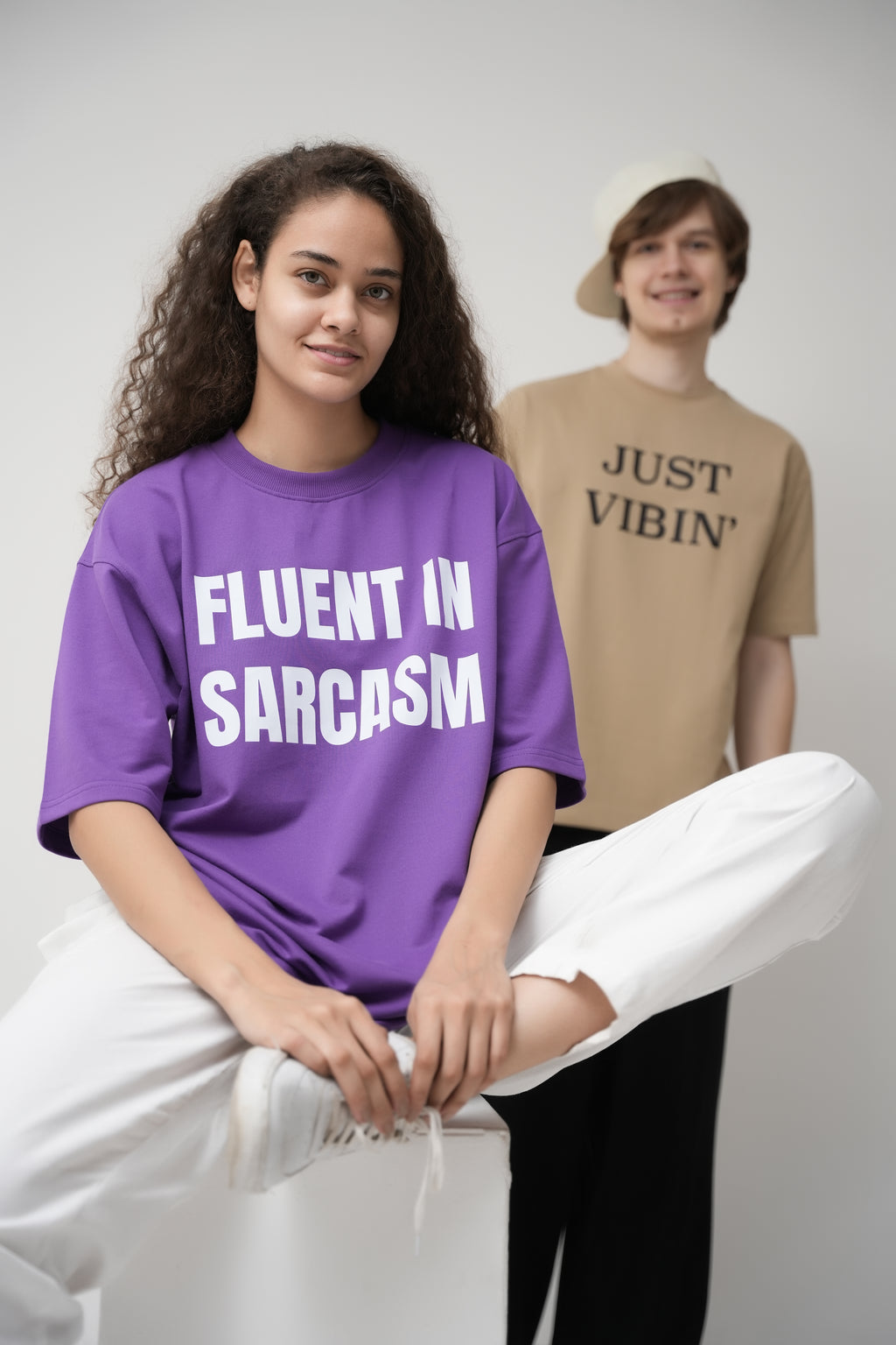 Unisex Crew Neck Oversized T-Shirt Size