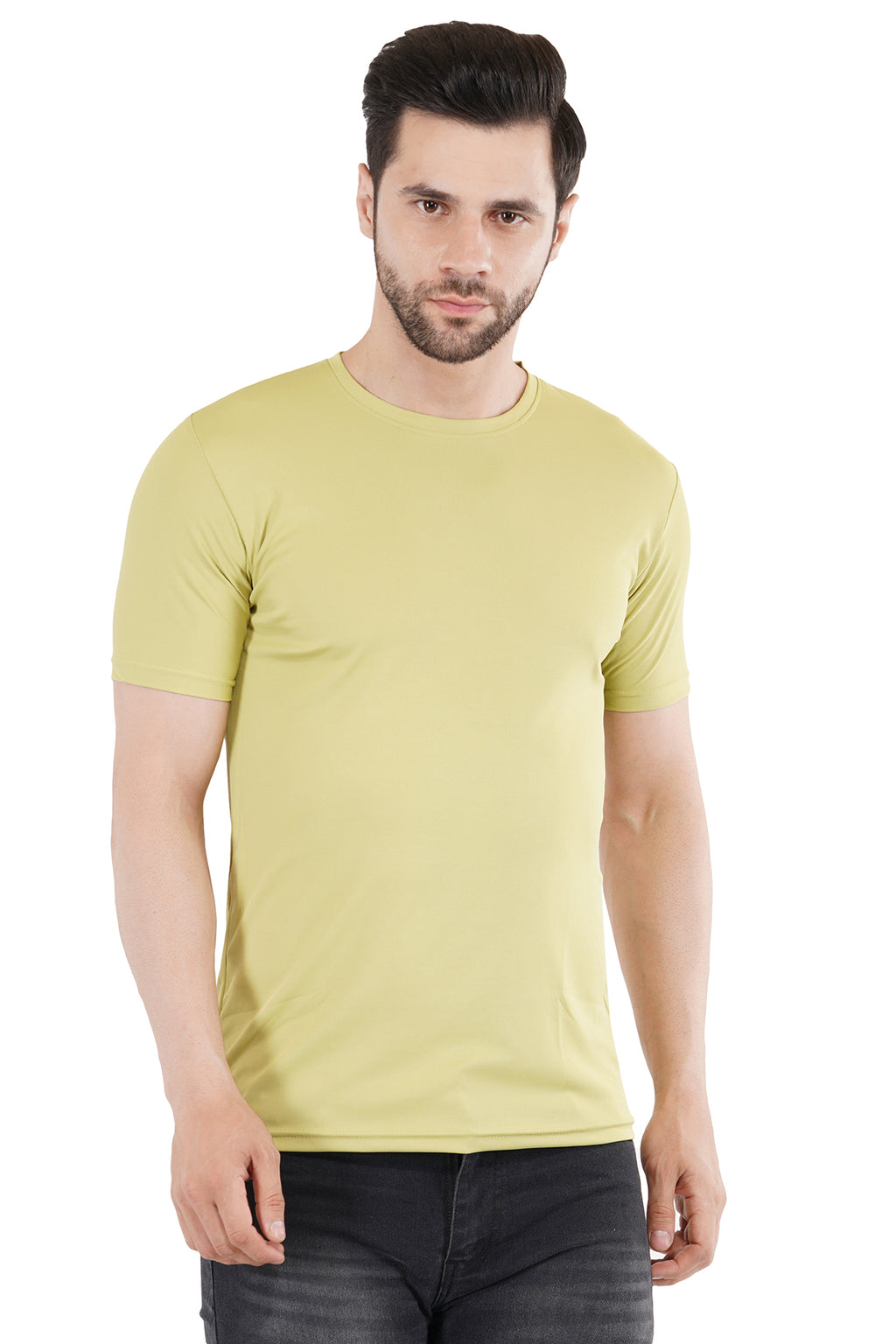 Lime Green Dry Fit Crew Neck T-Shirt