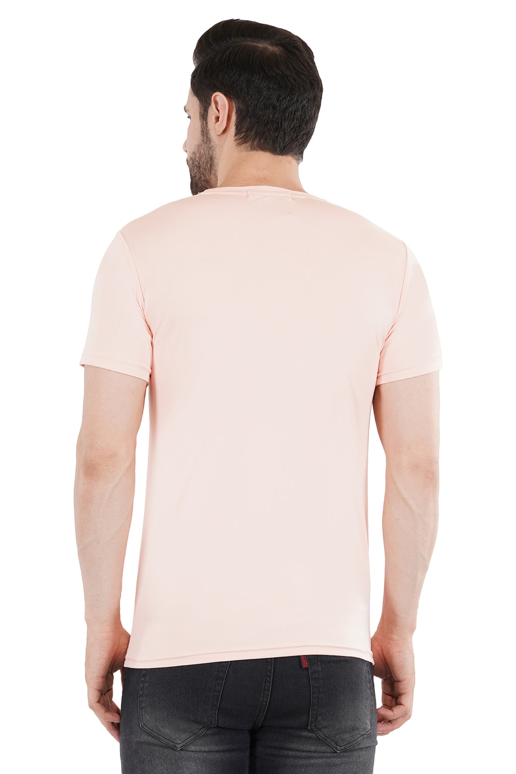 Peach Dry Fit Crew Neck T-Shirt