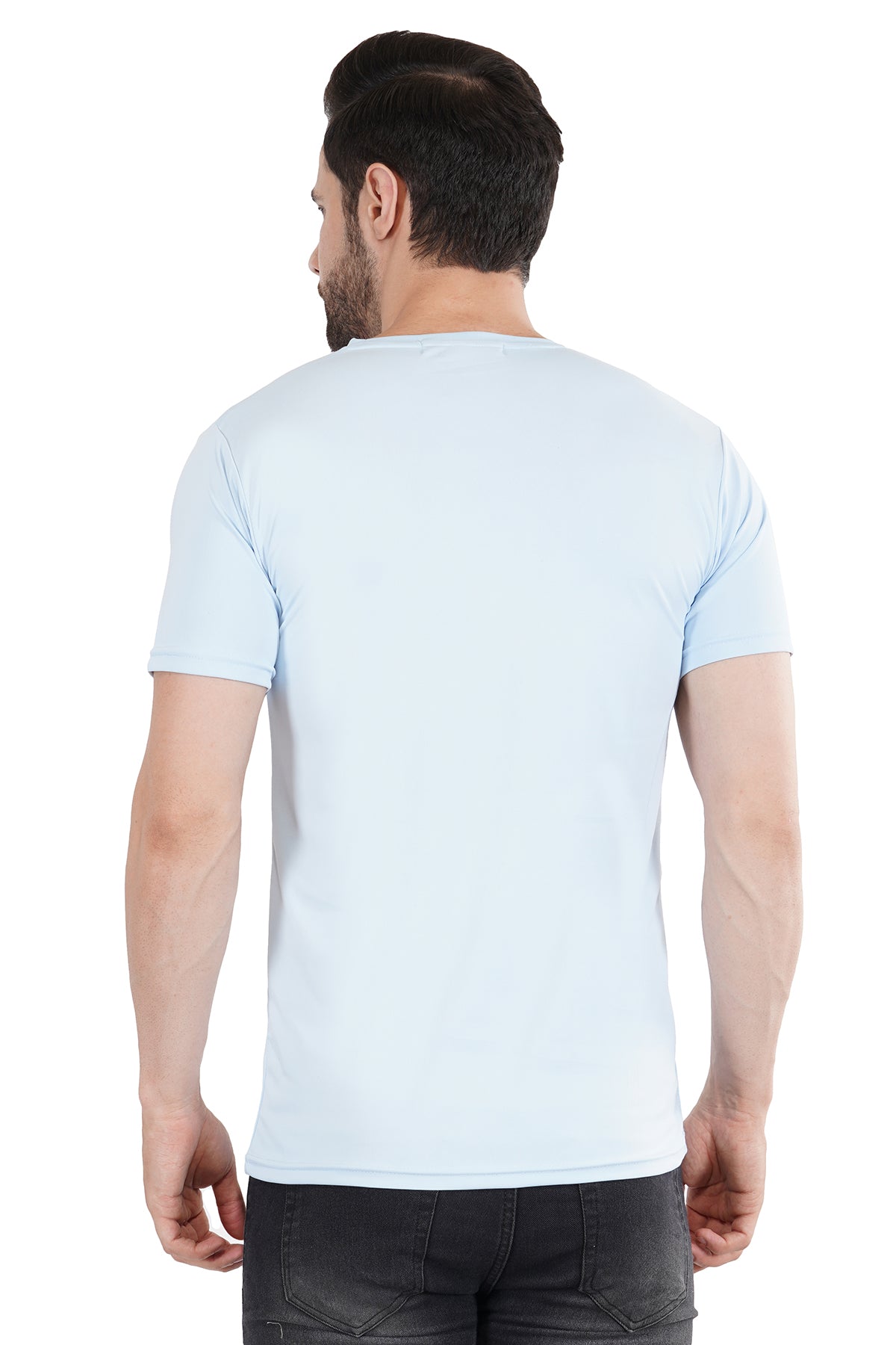 Summer Blue Dry Fit Crew Neck T-Shirt