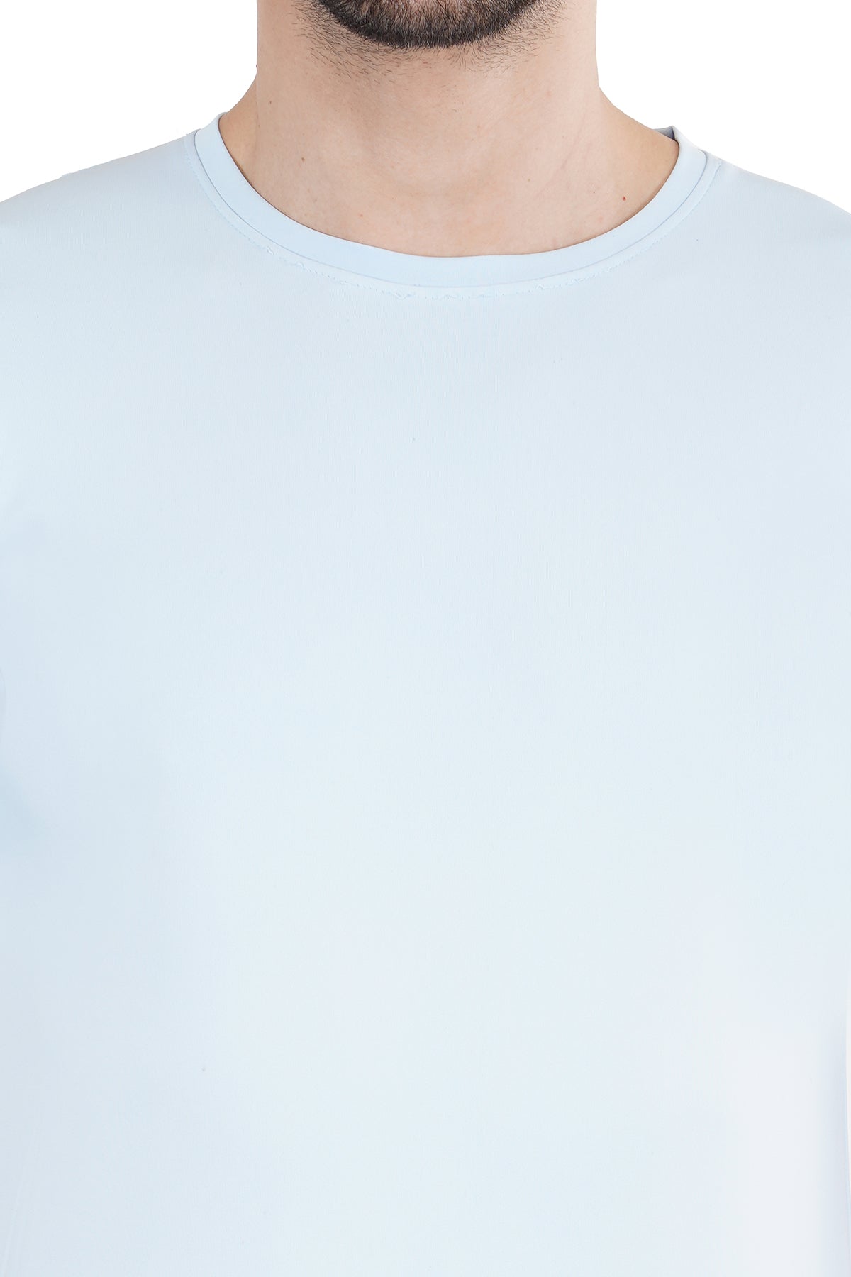 Summer Blue Dry Fit Crew Neck T-Shirt