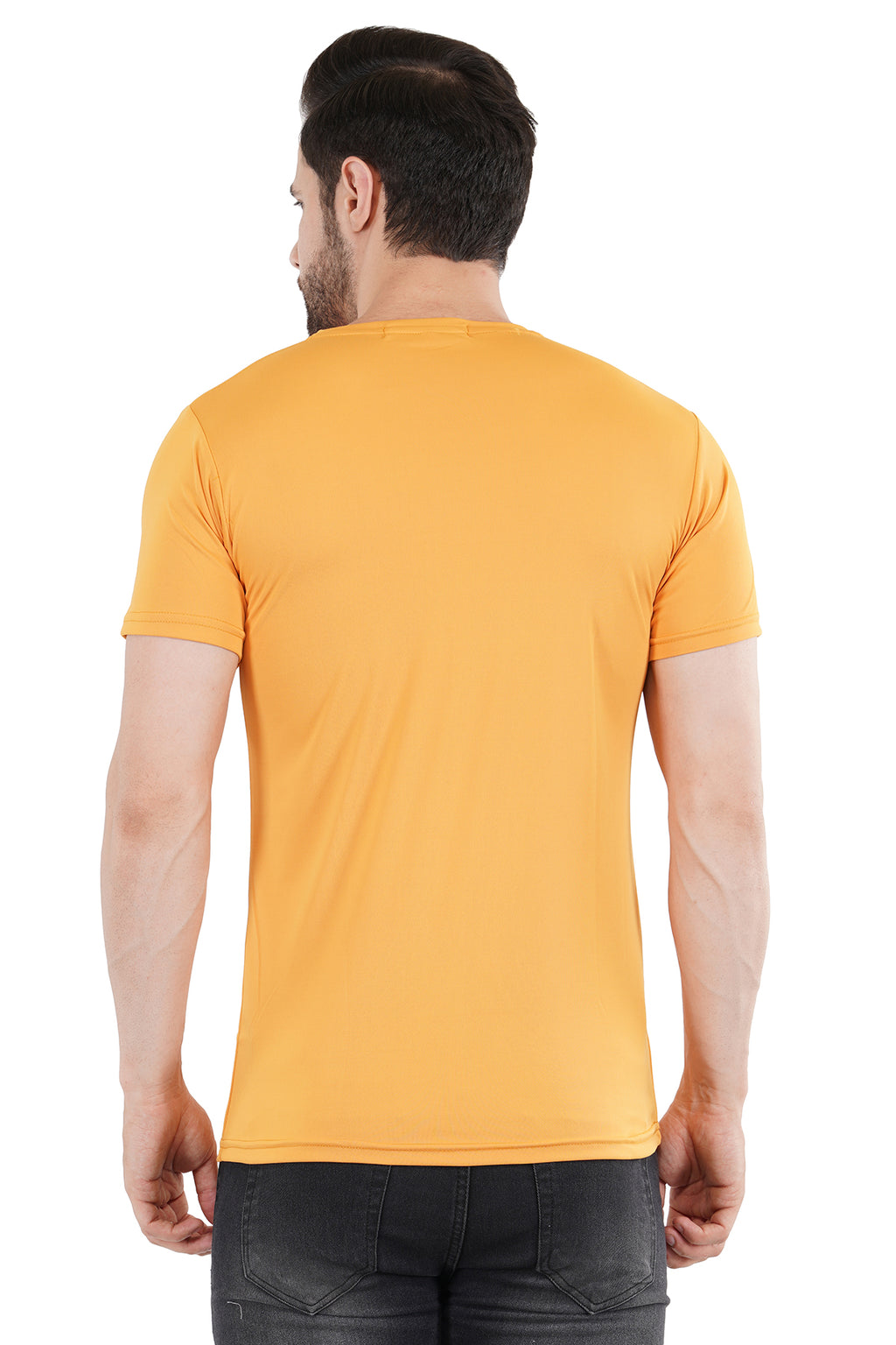 Golden Yellow Dry Fit Crew Neck T-Shirt