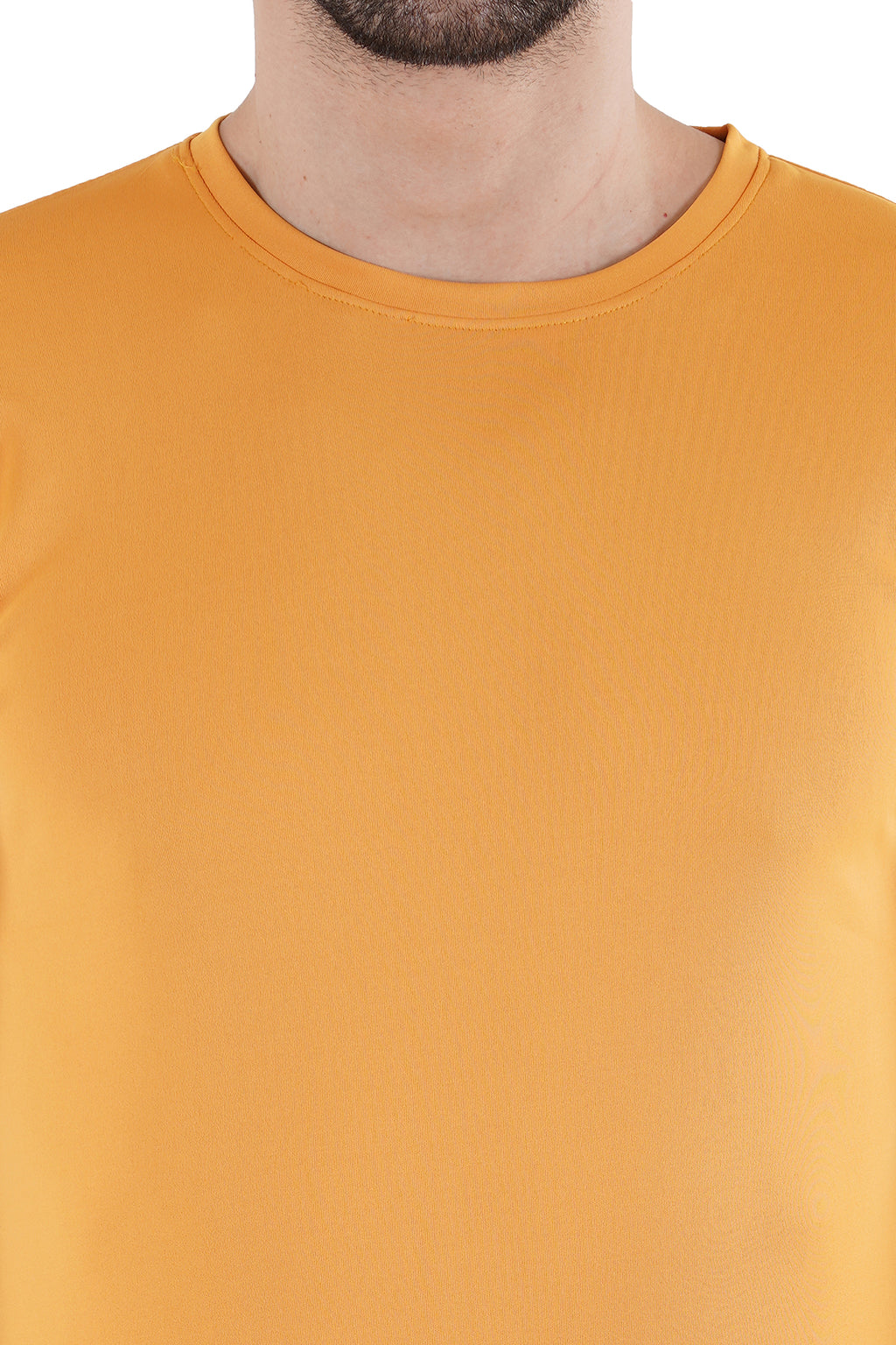 Golden Yellow Dry Fit Crew Neck T-Shirt