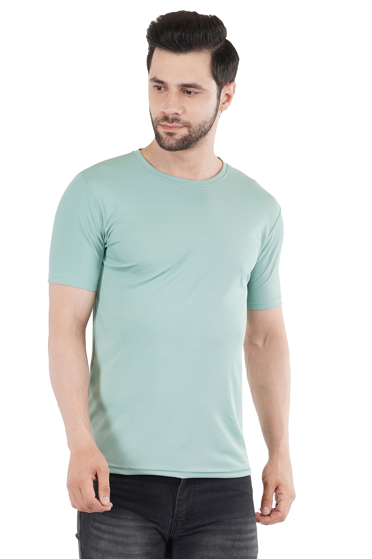 Sage Green Dry Fit Crew Neck T-Shirt