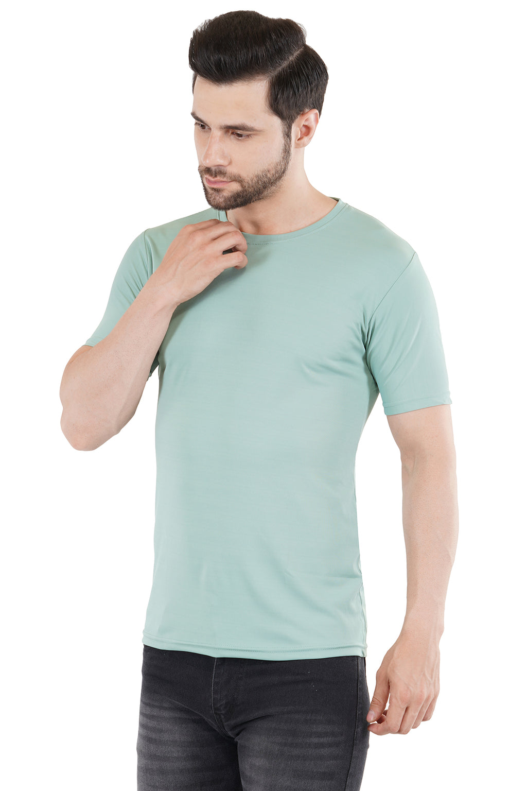 Sage Green Dry Fit Crew Neck T-Shirt