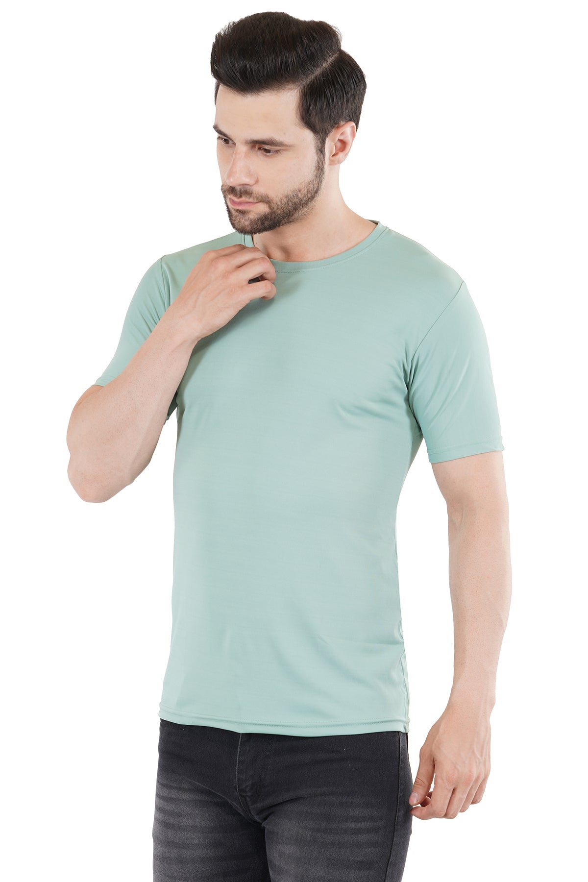 Sage Green Dry Fit Crew Neck T-Shirt