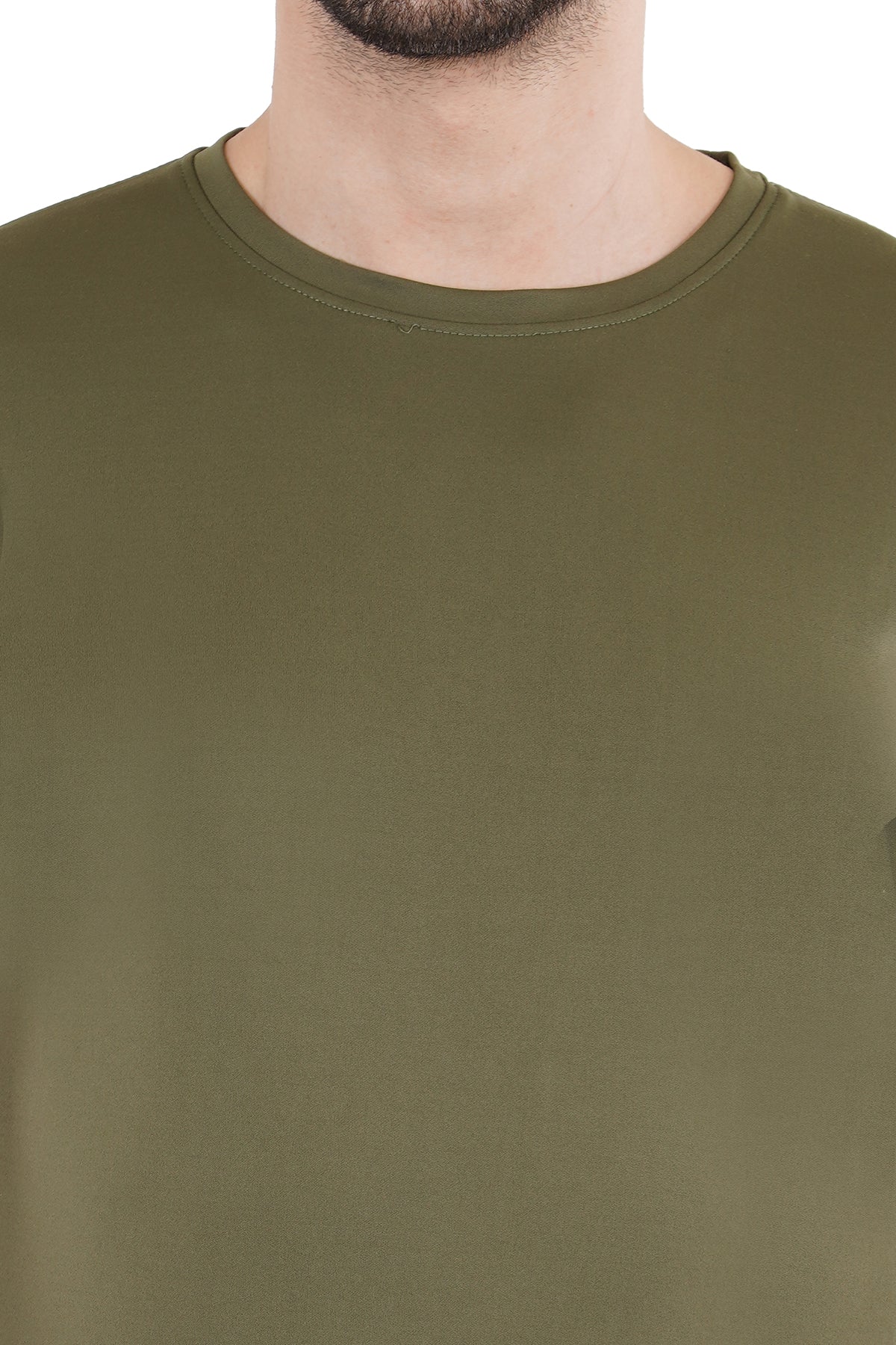 Dark Green Dry Fit Crew Neck T-Shirt