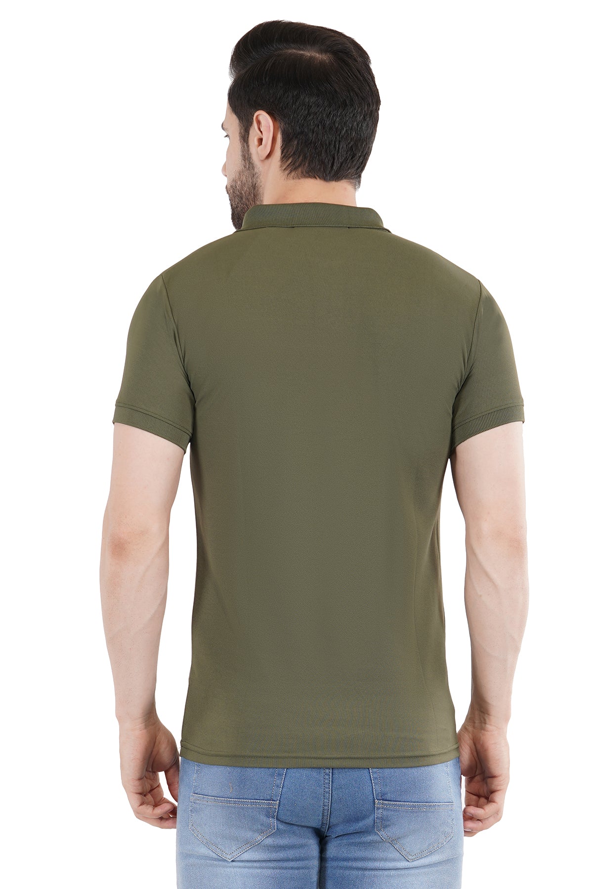 Olive Green Matty Collar T-Shirt