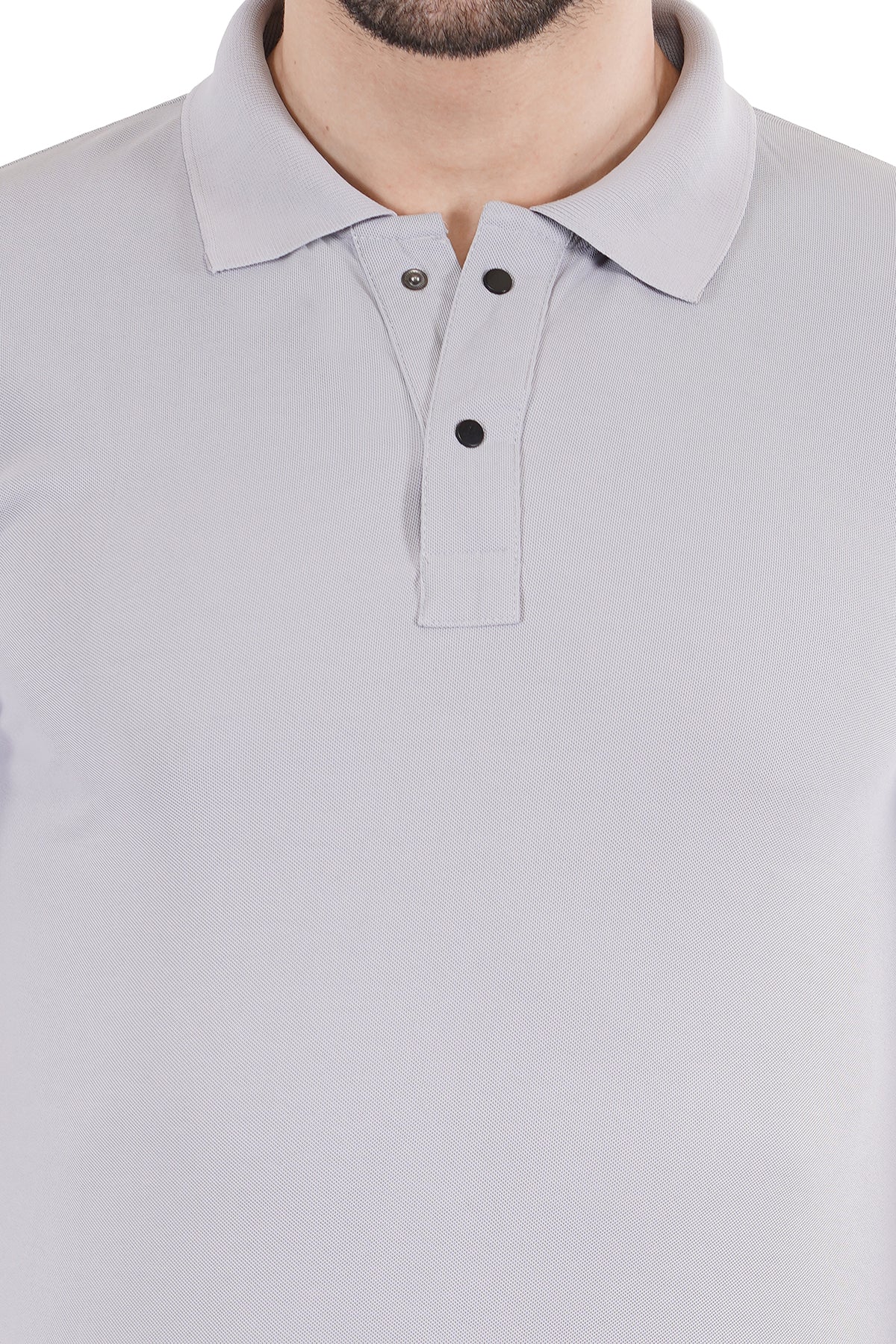 Silver Grey Matty Collar T-Shirt