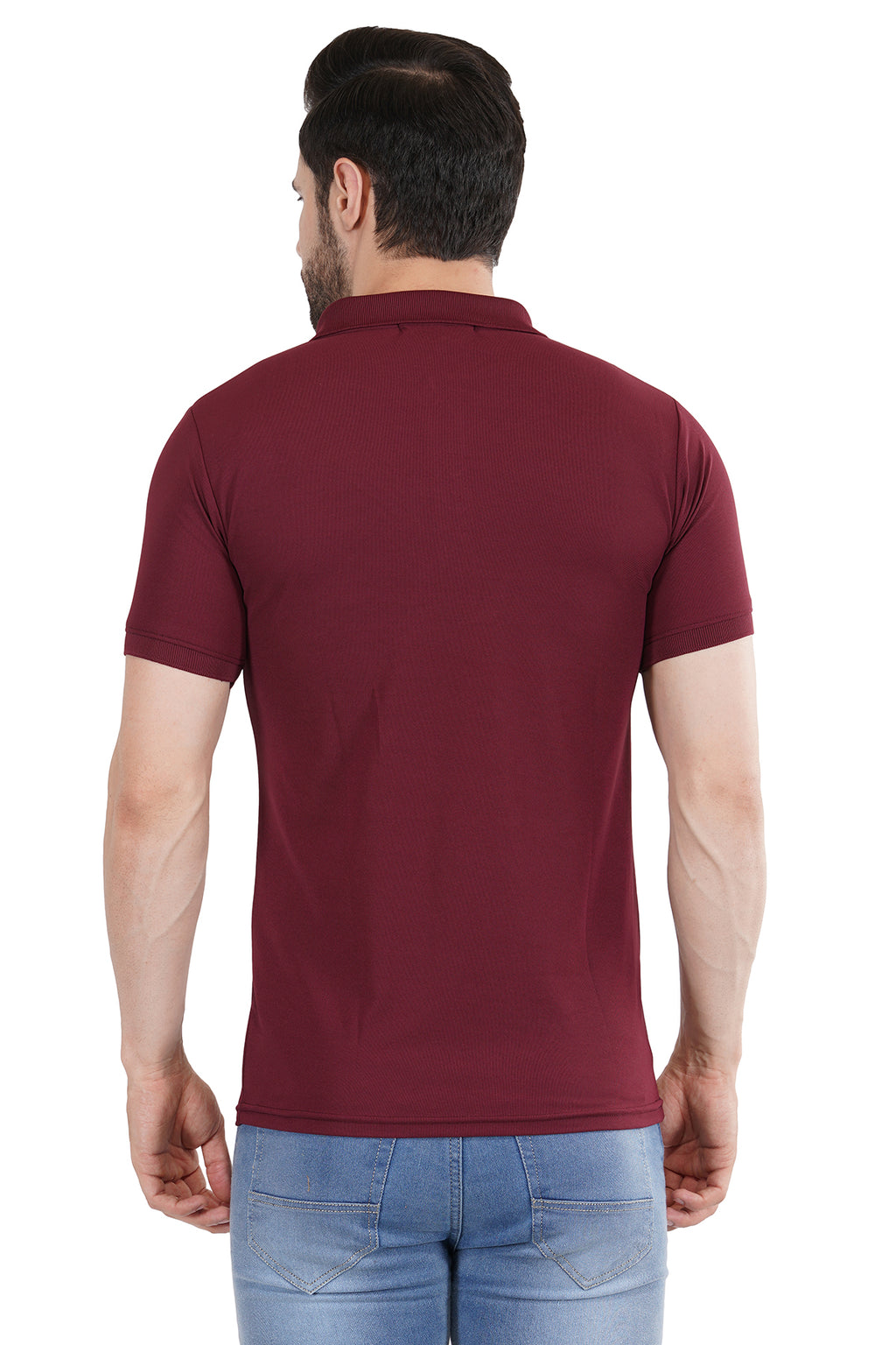 Burgundy Matty Collar T-Shirt