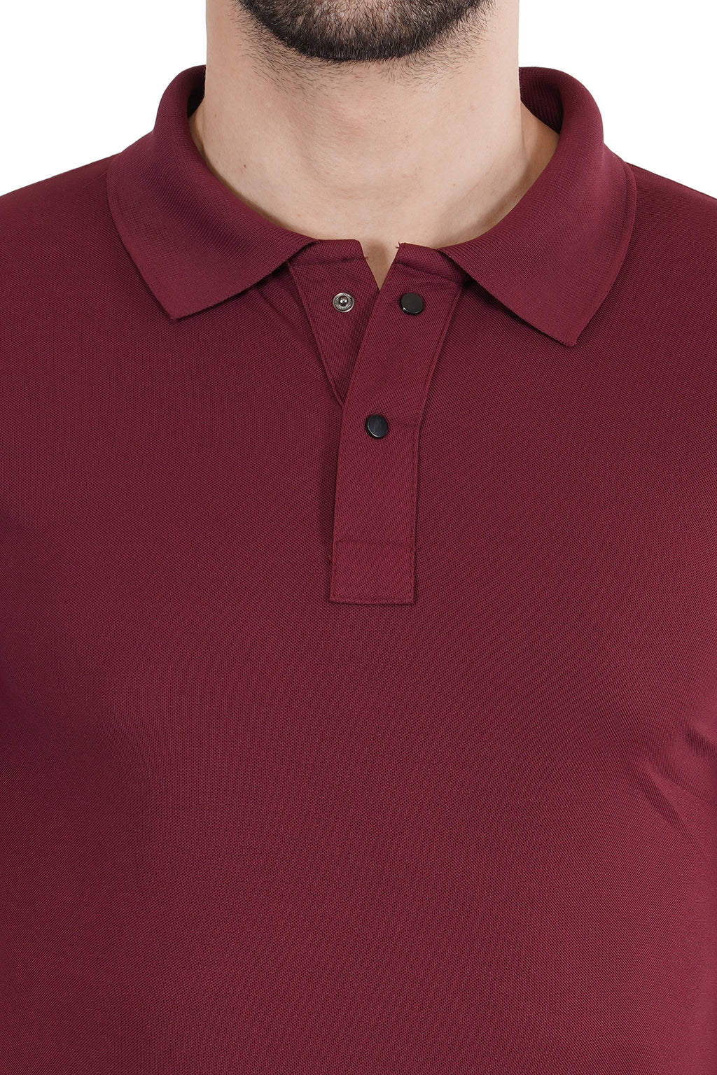 Burgundy Matty Collar T-Shirt