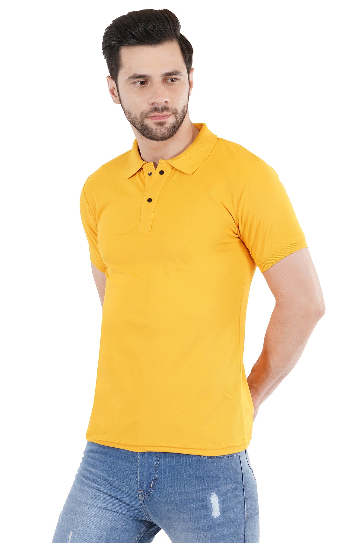 Classic Yellow Matty Collar T-Shirt