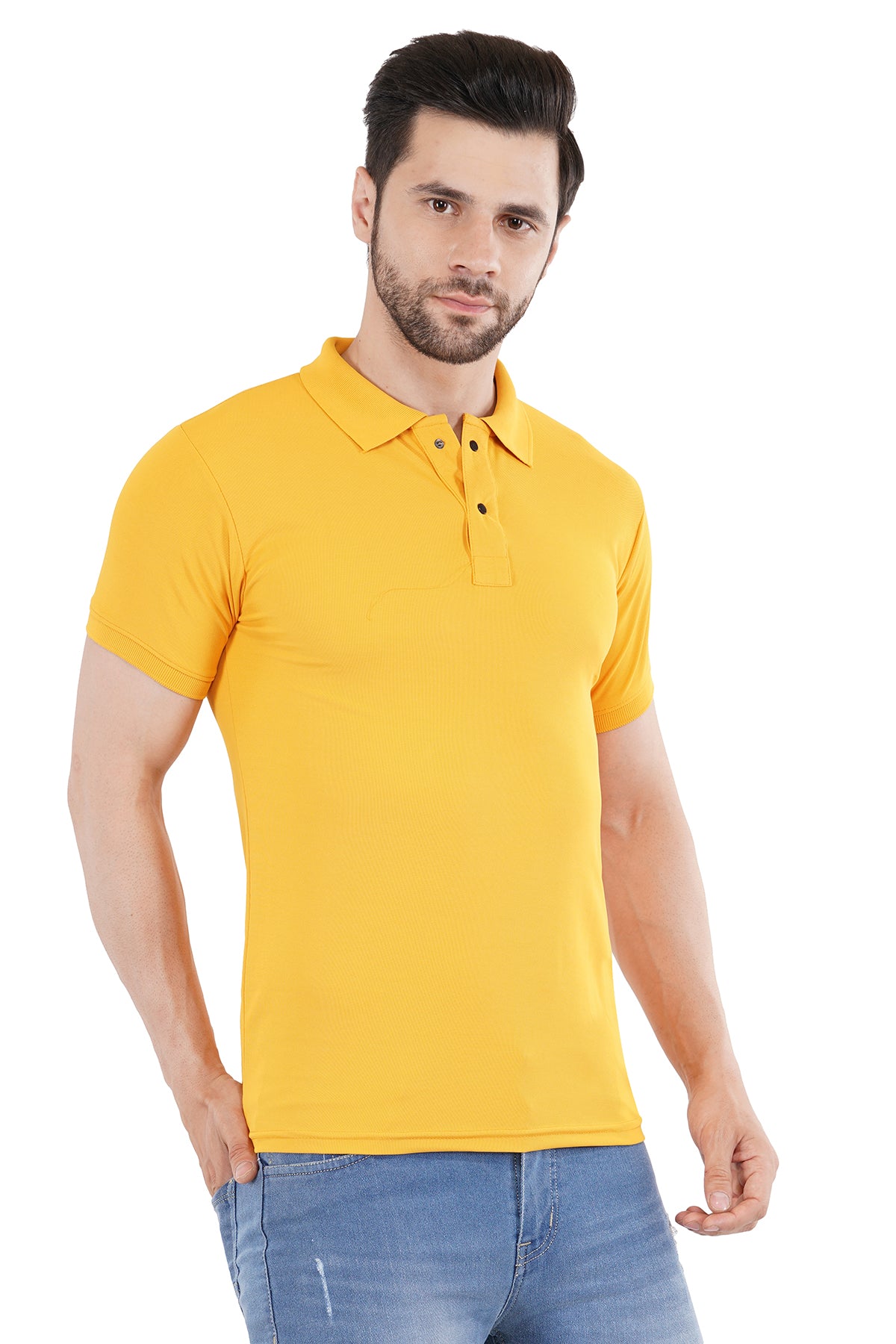 Classic Yellow Matty Collar T-Shirt