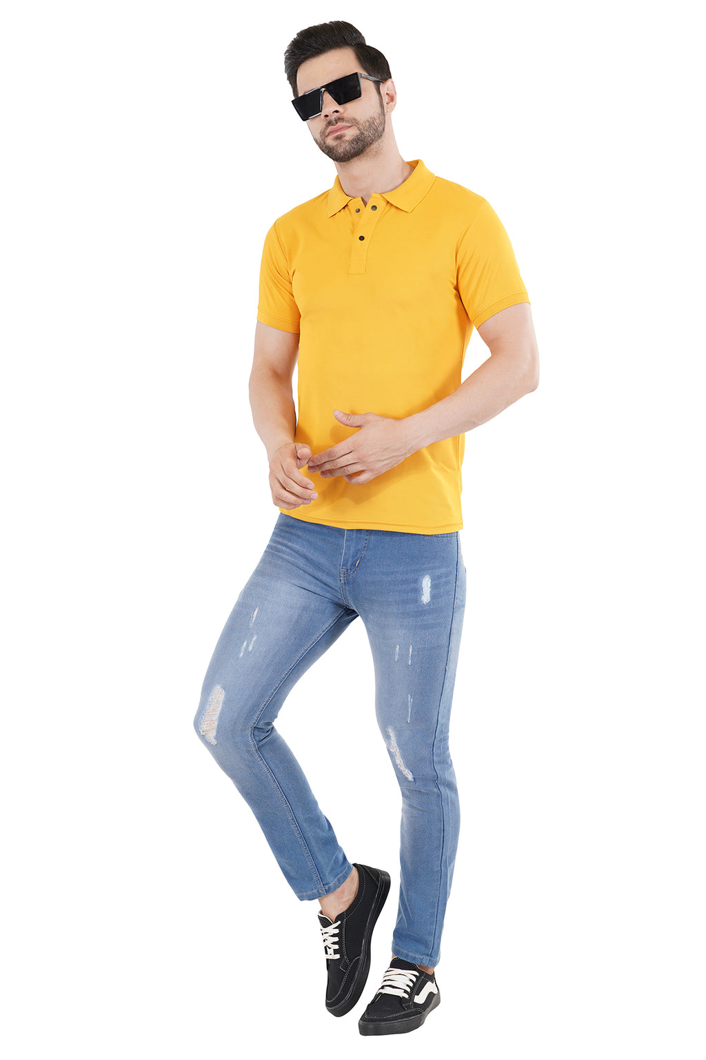 Classic Yellow Matty Collar T-Shirt