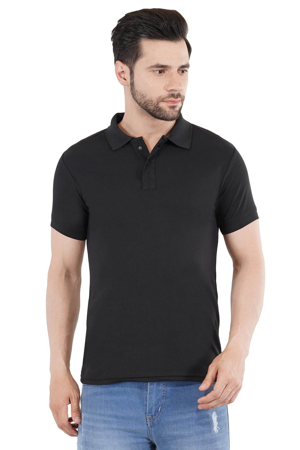 Black Matty Collar T-Shirt