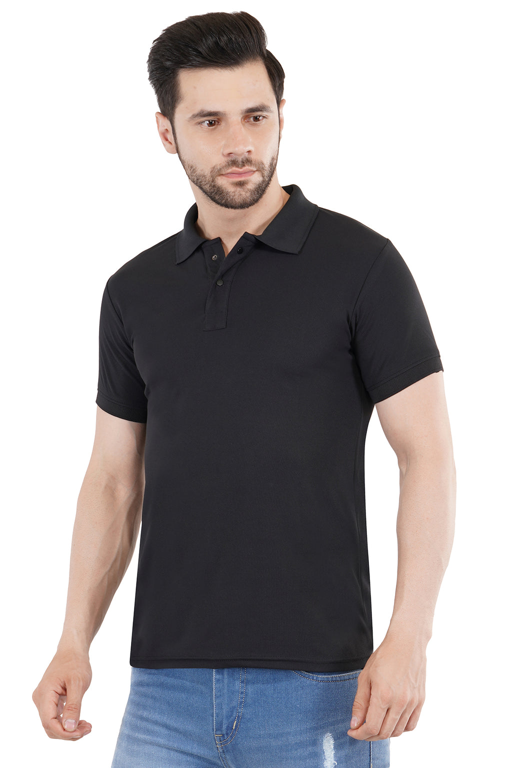 Black Matty Collar T-Shirt