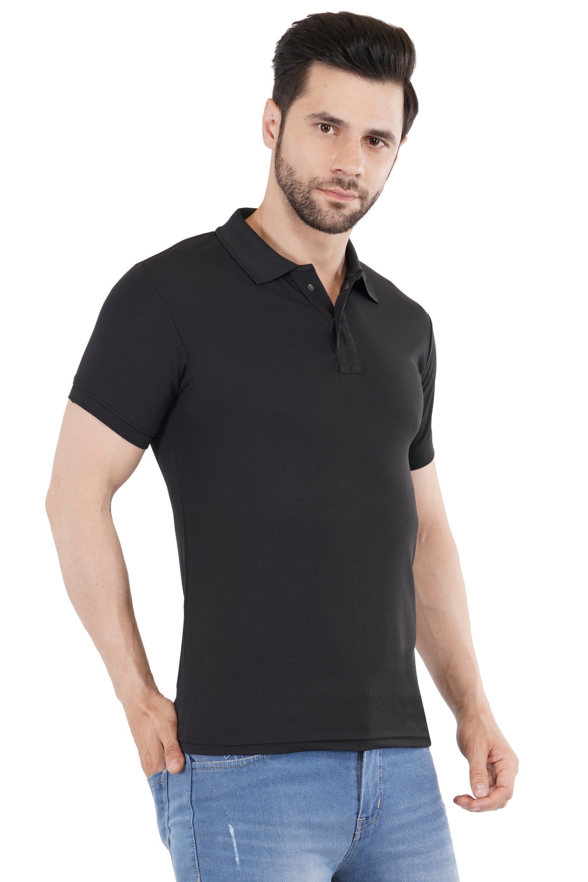 Black Matty Collar T-Shirt